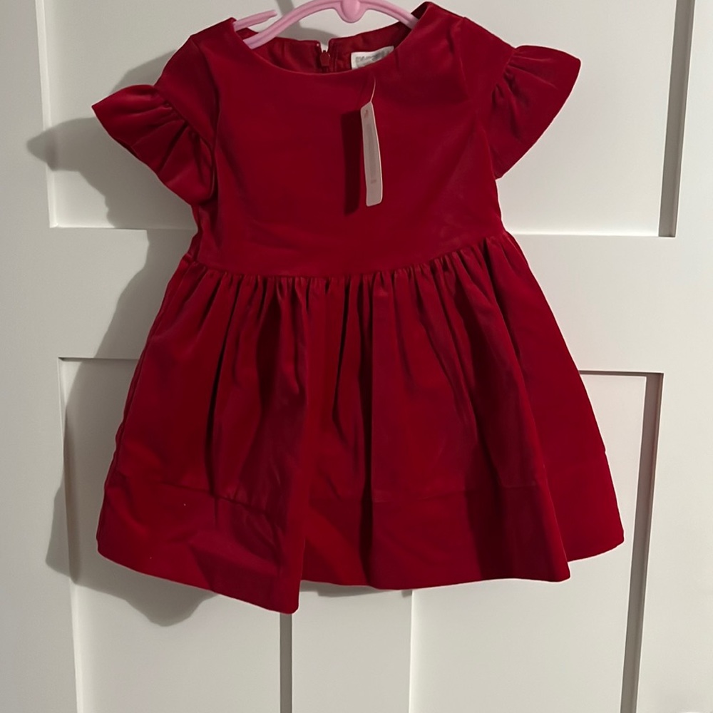 Red velvet dress